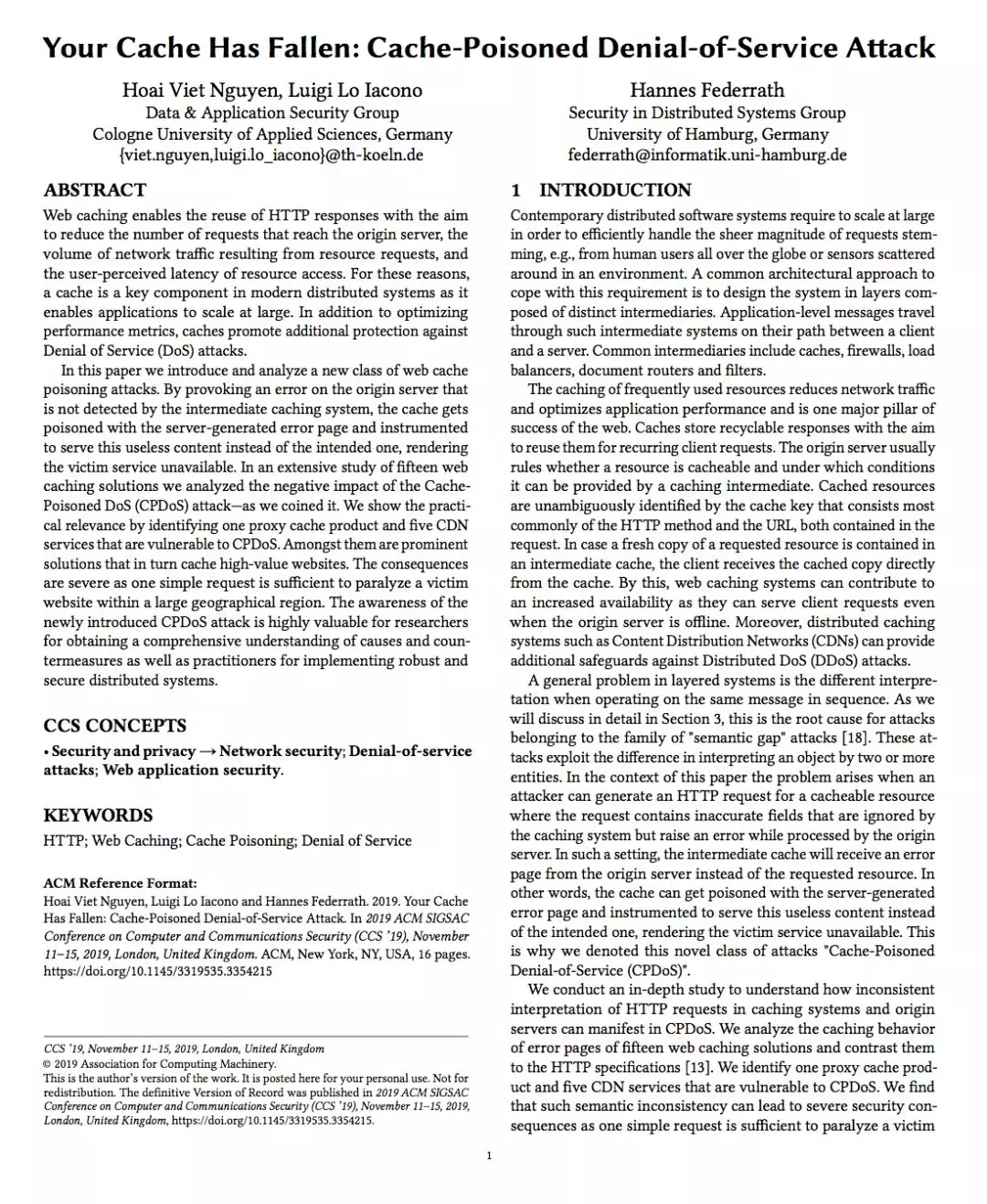 CPDoS ������(hu��)���� CDN