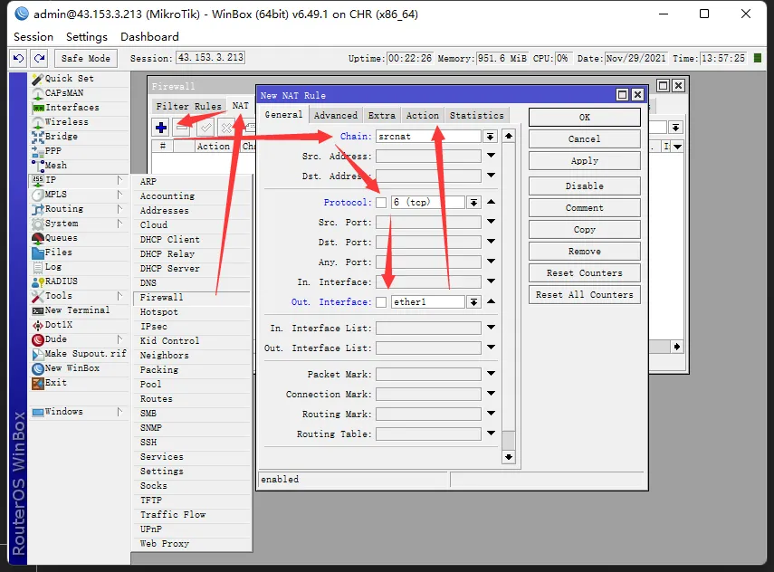 �ڷ������ϰ��bMikroTik RouterOS�����ú��εĶ˿��D�l(f��)